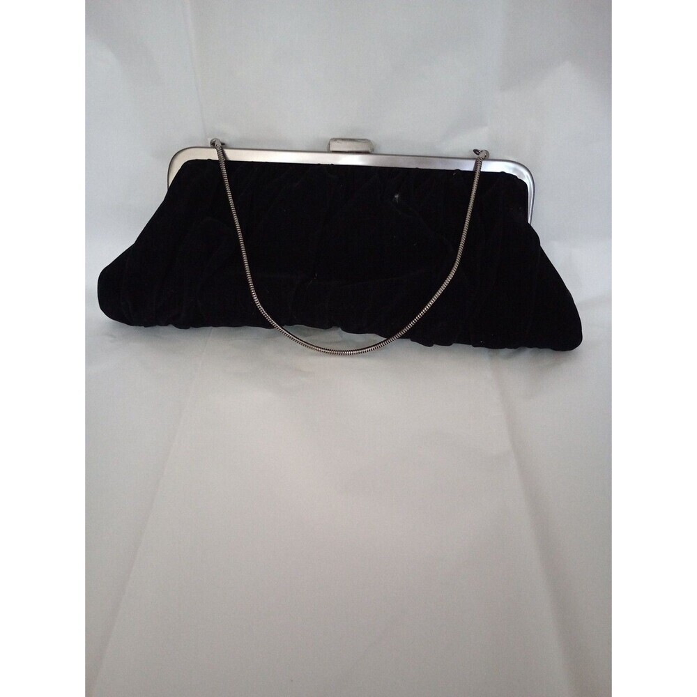 90s Y2K Convertible Evening Bag Mary Kay Black Velvet Clutch Vintage Handbag